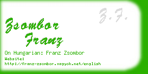 zsombor franz business card